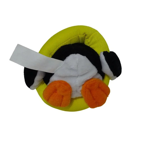 BioGuard Logo Penguin Plush Toy With Yellow Swim Ring Stuffed Animal 4.5 inch - Picture 4 of 5